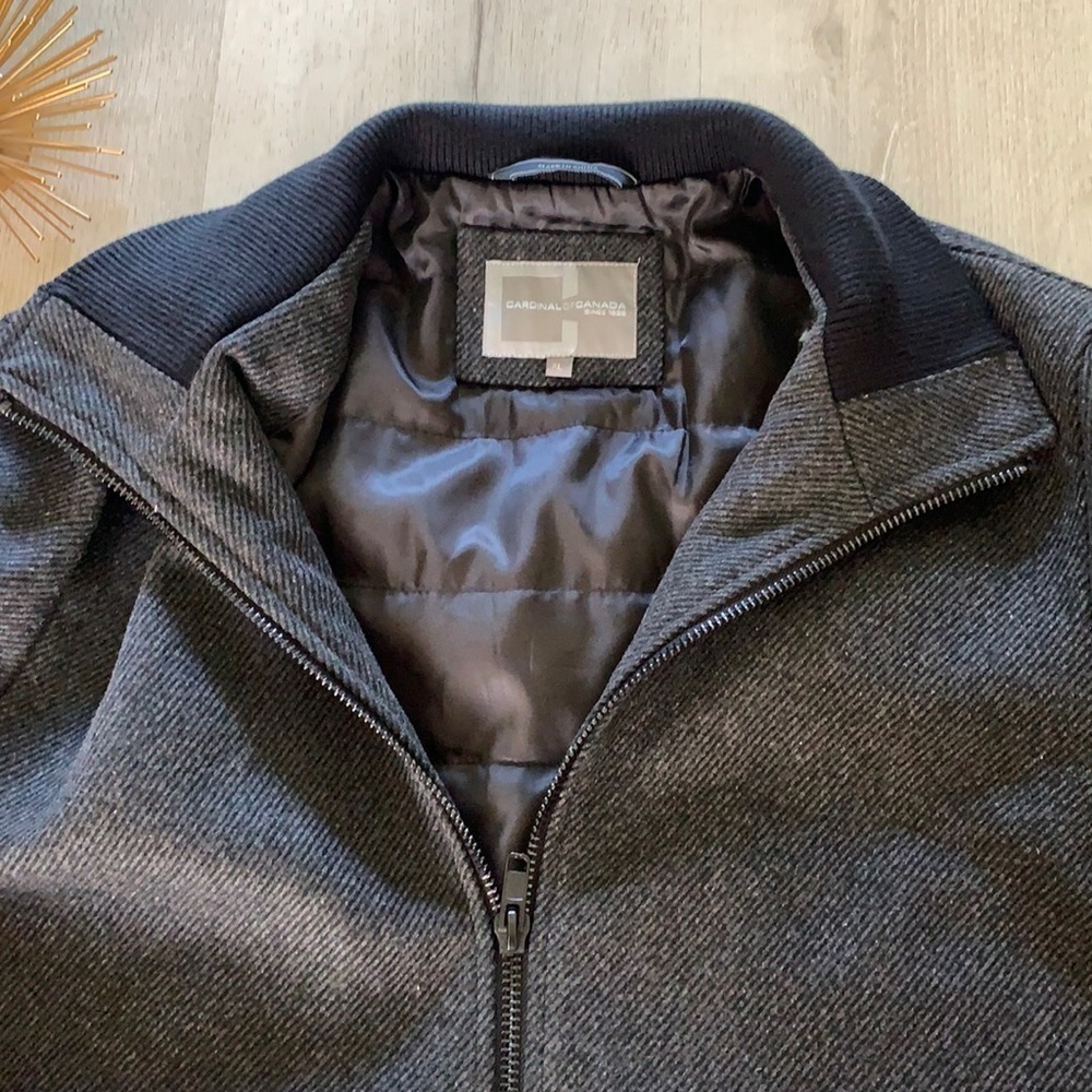 Cardinal of‎ Canada Dress Pea Coat wool gray stripe